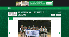 Desktop Screenshot of minisinkvalleylittleleague.com